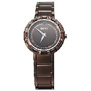 DKNY NY3900 Jewelled Women's Watch, Brown