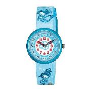 Flik Flak Aqua Mermaid Girls' Watch, Blue