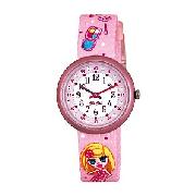 Flik Flak Beauty Girl Girls' Watch and Make-Up Case, Pink