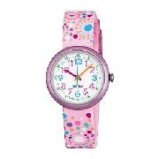 Flik Flak Winter Disco Girls' Watch, Pink