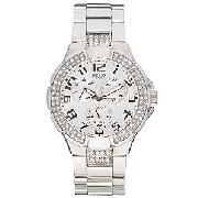 Guess 14503L1 Prism Chronograph Women's Watch, Silver