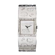 Guess 70607L1 G Dial Women's Watch, Silver Dial