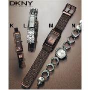 DKNY Silver Crystal Round Watch