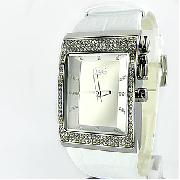 D&G White Logoside Watch