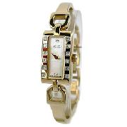 Rotary Rocks Diamond Set Gold Plated Watch