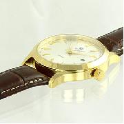 Royal London Gents Gold Tone Leather Strap Watch
