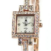 Royal London Rose Gold Toned Square Bracelet Watch