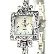 Royal London Square Crystal Set Bangle Watch