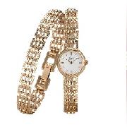 Limit - Limit Ladies Gold Plated Watch and Bracelet Set with Locket