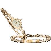 Sovereign - Ladies' 9-Carat Gold Watch and Bracelet Set