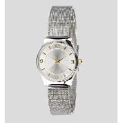 Round Mesh Strap Watch