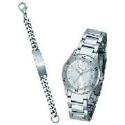 Carvel Boys Bracelet Watch and Id Bracelet