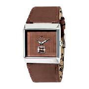 Henleys Gents Quartz Facet Face Watch