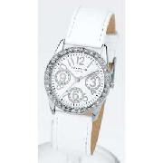 Identity Ladies White Strap Watch