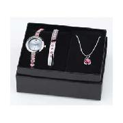 Identity London Ladies 3 Piece Watch Gift Set