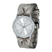 Identity London Ladies Stone Set Silver Dial Watch