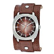 Identity Mens Brown Cuff Watch