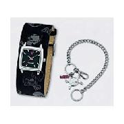 Punky Fish Ladies Quartz Watch and Chain