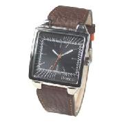 Bench BC0046DBR Gents Watch with Dark Brown Leather Strap