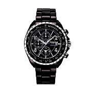 Police - Men's Black Dial with Black Plated Bracelet Watch