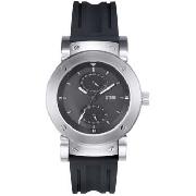 Storm - Men's Black Dial with Black Strap Watch