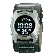 Kahuna - Men's Black Round Digital Dial with Black Strap Watch