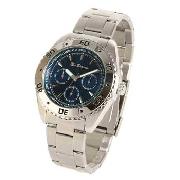 Ben Sherman - Men's Blue Chronograph Dial Stainless Steel Bracelet Watch