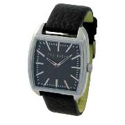 Lorus - Men's Grey Square Dial with Black Strap Watch
