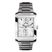 Guess by Marciano - Men's Silver Coloured Chronograph Dial Two Tone Bracelet Watch
