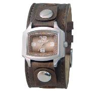 Kahuna - Women's Brown Square Dial with Brown Cuff Watch