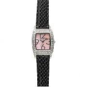 Infinite - Women's Rectangular Dial with Black Mock Croc Strap Watch