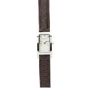 Rocha.John Rocha - Women's Rectangular Dial with Brown Snake Effect Strap Watch