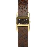 Red Herring - Women's Rectangular Dial with Metallic Snake Effect Strap Watch