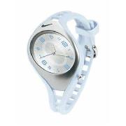 Nike - Women's Silver Dial with Pale Blue Rubber Strap Watch