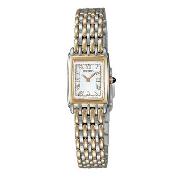 Seiko - Women's Textured White Dial Tow Tone Bracelet Watch