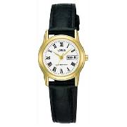 Lorus - Women's White Dial with Black Strap Watch