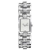 D&G Time - Women's White Dial with Rectangular Link Bracelet Watch