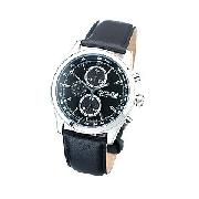 Accurist Men's Chronograph Dial and Leather Strap Watch