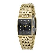 Accurist Men's Gold-Plated Diamond-Set Watch