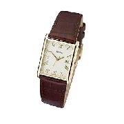 Accurist Men's White Dial Brown Strap Watch