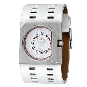 Ben Sherman White Leather Wide Watch