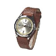 Bench Ladies' Light Brown Leather Cuff Watch