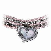 Guess Ladies' Heart Dial Fob Bracelet Watch