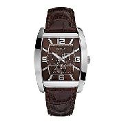 Guess Power Broker Men's Brown Strap Watch