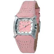 Kahuna Ladies' Pink Tonneau Dial Strap Watch