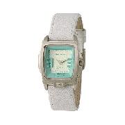 Kahuna Ladies' White Leather Strap Watch