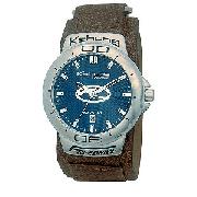 Kahuna Men's Freedrive Brown Leather Strap Watch