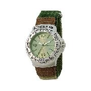 Kahuna Men's Green Dial Velcro Strap Watch