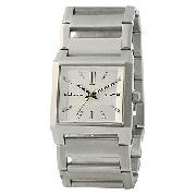 Kahuna Men's Square Silver Dial Bracelet Watch