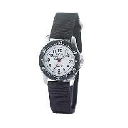 Lorus Child's Black Fabric Strap Watch